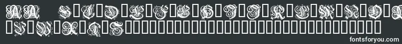 SevenWavesSighsSalome-fontti – valkoiset fontit mustalla taustalla