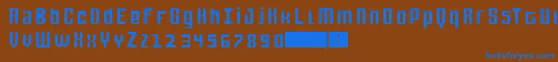 Więcej informacji o czcionce FoxLine20 Czcionka FoxLine20 – niebieskie czcionki na brązowym tle