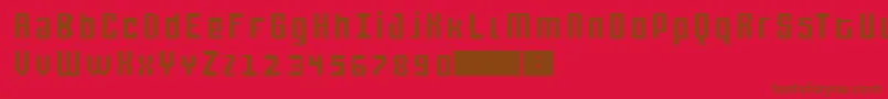 FoxLine20 Font – Brown Fonts on Red Background