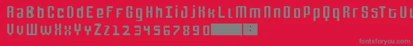 FoxLine20 Font – Gray Fonts on Red Background