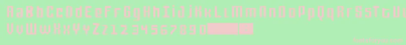 FoxLine20 Font – Pink Fonts on Green Background