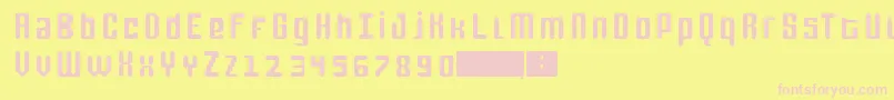 FoxLine20 Font – Pink Fonts on Yellow Background