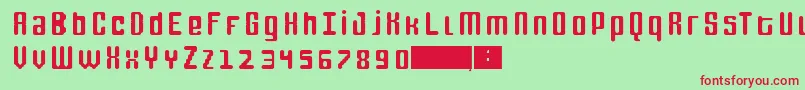 FoxLine20 Font – Red Fonts on Green Background