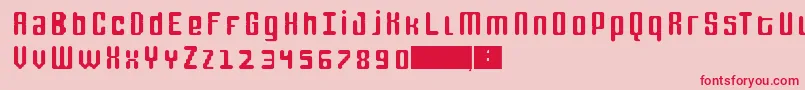 Czcionka FoxLine20 – czerwone czcionki na różowym tle