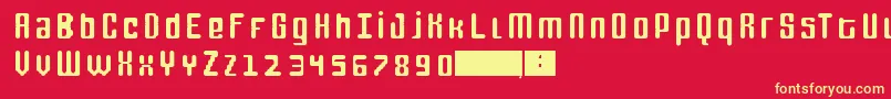 FoxLine20 Font – Yellow Fonts on Red Background