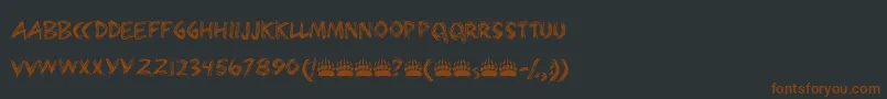 Bearpaw Font – Brown Fonts on Black Background