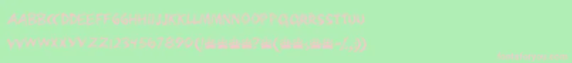 Bearpaw Font – Pink Fonts on Green Background