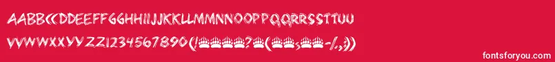 Bearpaw Font – White Fonts on Red Background