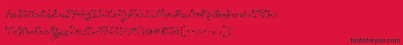 Jandaloveandrain-fontti – mustat fontit punaisella taustalla