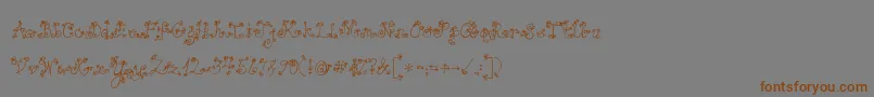 Jandaloveandrain Font – Brown Fonts on Gray Background
