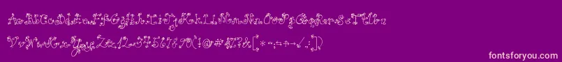 Jandaloveandrain Font – Pink Fonts on Purple Background