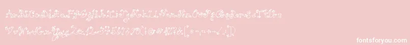 Jandaloveandrain-Schriftart – Weiße Schriften auf rosa Hintergrund