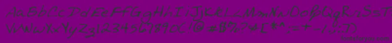 フォントLehn198 – 紫の背景に黒い文字