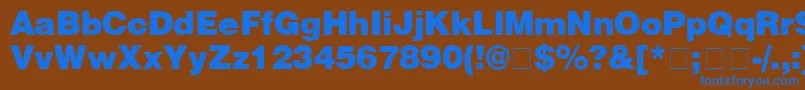 HelveticaBlack Font – Blue Fonts on Brown Background