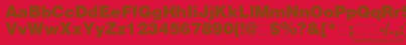 HelveticaBlack Font – Brown Fonts on Red Background