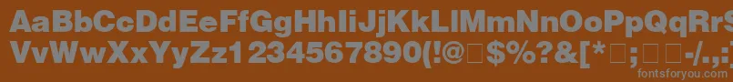 Czcionka HelveticaBlack – szare czcionki na brązowym tle