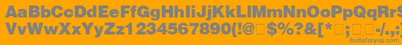 HelveticaBlack Font – Gray Fonts on Orange Background