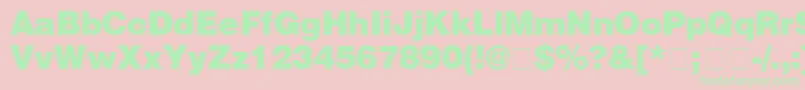HelveticaBlack Font – Green Fonts on Pink Background