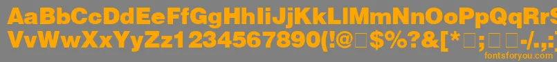 HelveticaBlack Font – Orange Fonts on Gray Background