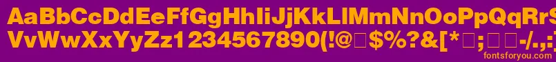 HelveticaBlack Font – Orange Fonts on Purple Background