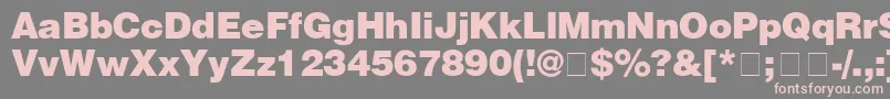 HelveticaBlack Font – Pink Fonts on Gray Background