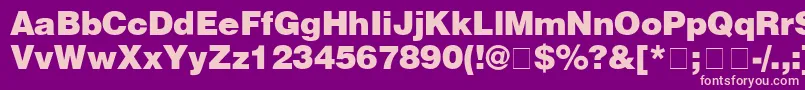 HelveticaBlack Font – Pink Fonts on Purple Background