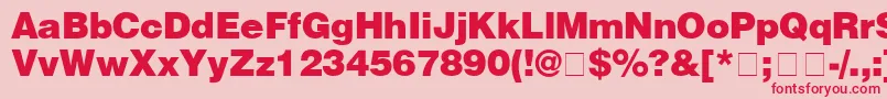 HelveticaBlack Font – Red Fonts on Pink Background