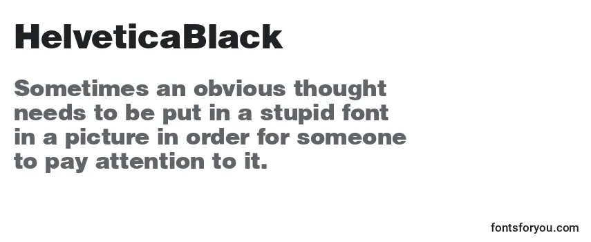 Reseña de la fuente HelveticaBlack