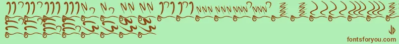 Abbai Font – Brown Fonts on Green Background