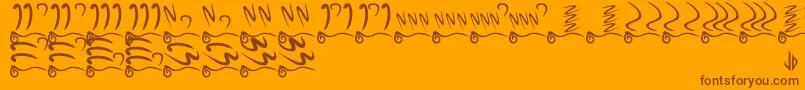 Abbai Font – Brown Fonts on Orange Background