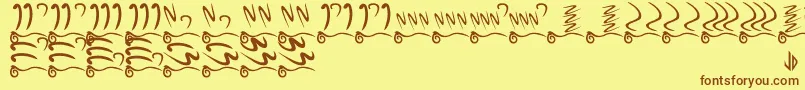 Abbai Font – Brown Fonts on Yellow Background