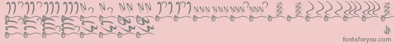 Abbai Font – Gray Fonts on Pink Background