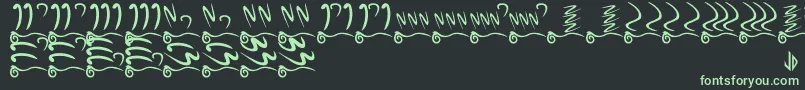 Abbai Font – Green Fonts on Black Background