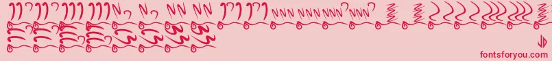 Abbai Font – Red Fonts on Pink Background