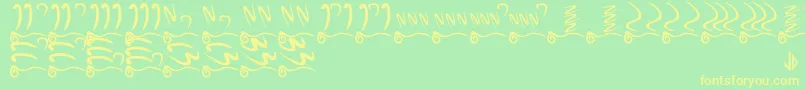 Abbai Font – Yellow Fonts on Green Background