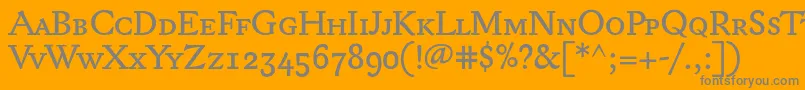 Lexonsc+Osf Font – Gray Fonts on Orange Background