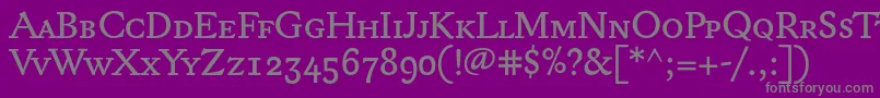 Lexonsc+Osf-Schriftart – Graue Schriften auf violettem Hintergrund