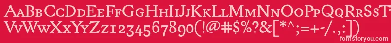 Lexonsc+Osf Font – Pink Fonts on Red Background
