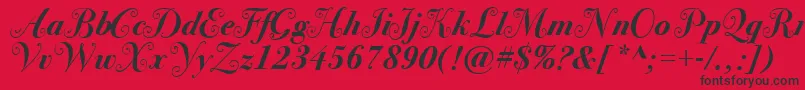 BodoniSvtytwoswaItcTtBoldit Font – Black Fonts on Red Background