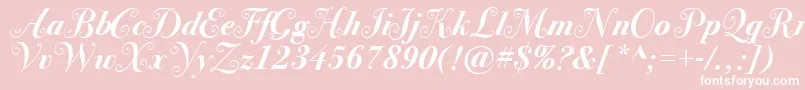 BodoniSvtytwoswaItcTtBoldit Font – White Fonts on Pink Background