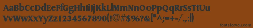 Police DragonlhBold – polices noires sur fond brun