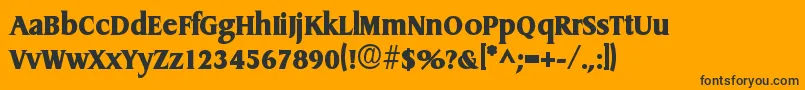 Police DragonlhBold – polices noires sur fond orange