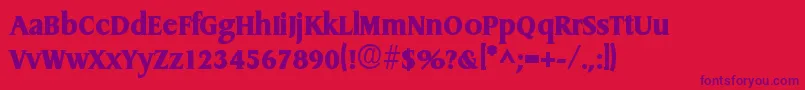 DragonlhBold Font – Purple Fonts on Red Background