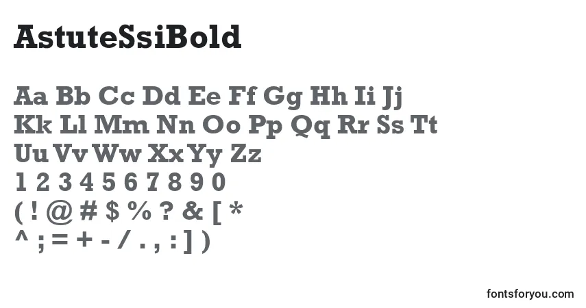 AstuteSsiBoldフォント–アルファベット、数字、特殊文字