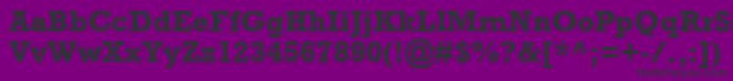 フォントAstuteSsiBold – 紫の背景に黒い文字