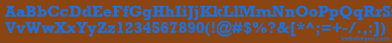 Шрифт AstuteSsiBold – синие шрифты на коричневом фоне