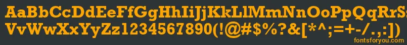 フォントAstuteSsiBold – 黒い背景にオレンジの文字