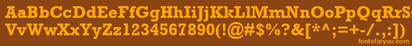 AstuteSsiBold Font – Orange Fonts on Brown Background