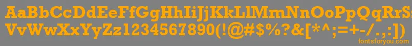 フォントAstuteSsiBold – オレンジの文字は灰色の背景にあります。