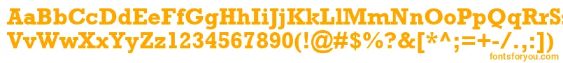 Czcionka AstuteSsiBold – pomarańczowe czcionki na białym tle